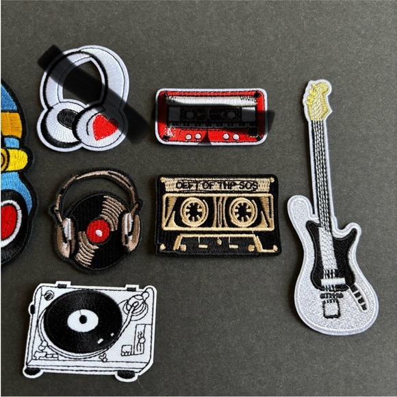 Colorful Music-Themed Embroidered Patches $4 each and up or bundle to save - Picture 2 of 2